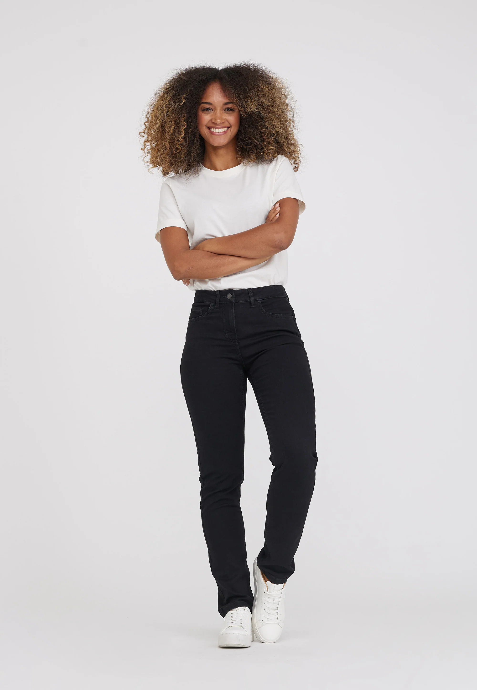 Charlotte Regular - Medium Length - Ecolabel - Washed Black Denim - Image 4