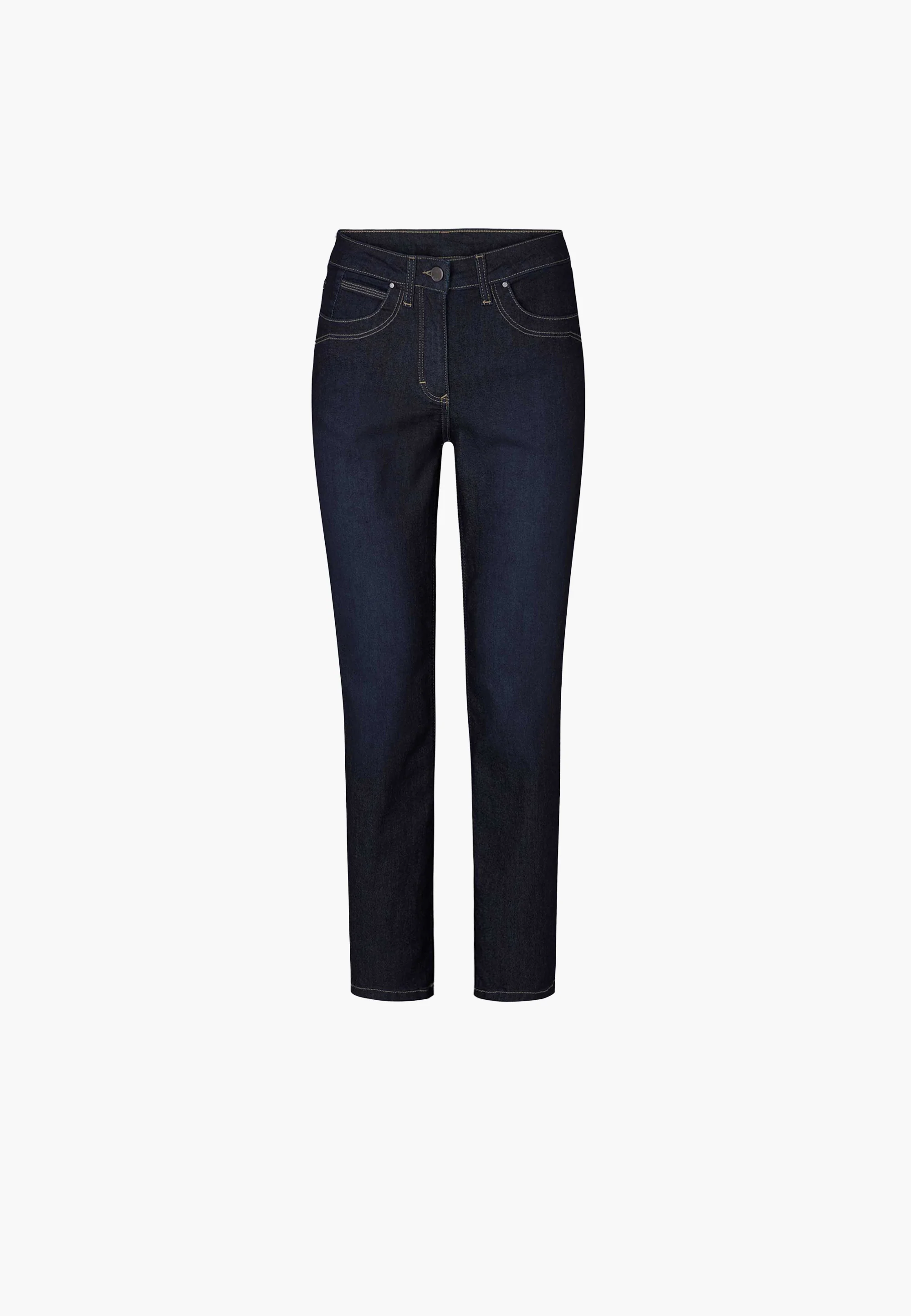 Laura Slim - Medium Length - Washed Dark Blue Denim