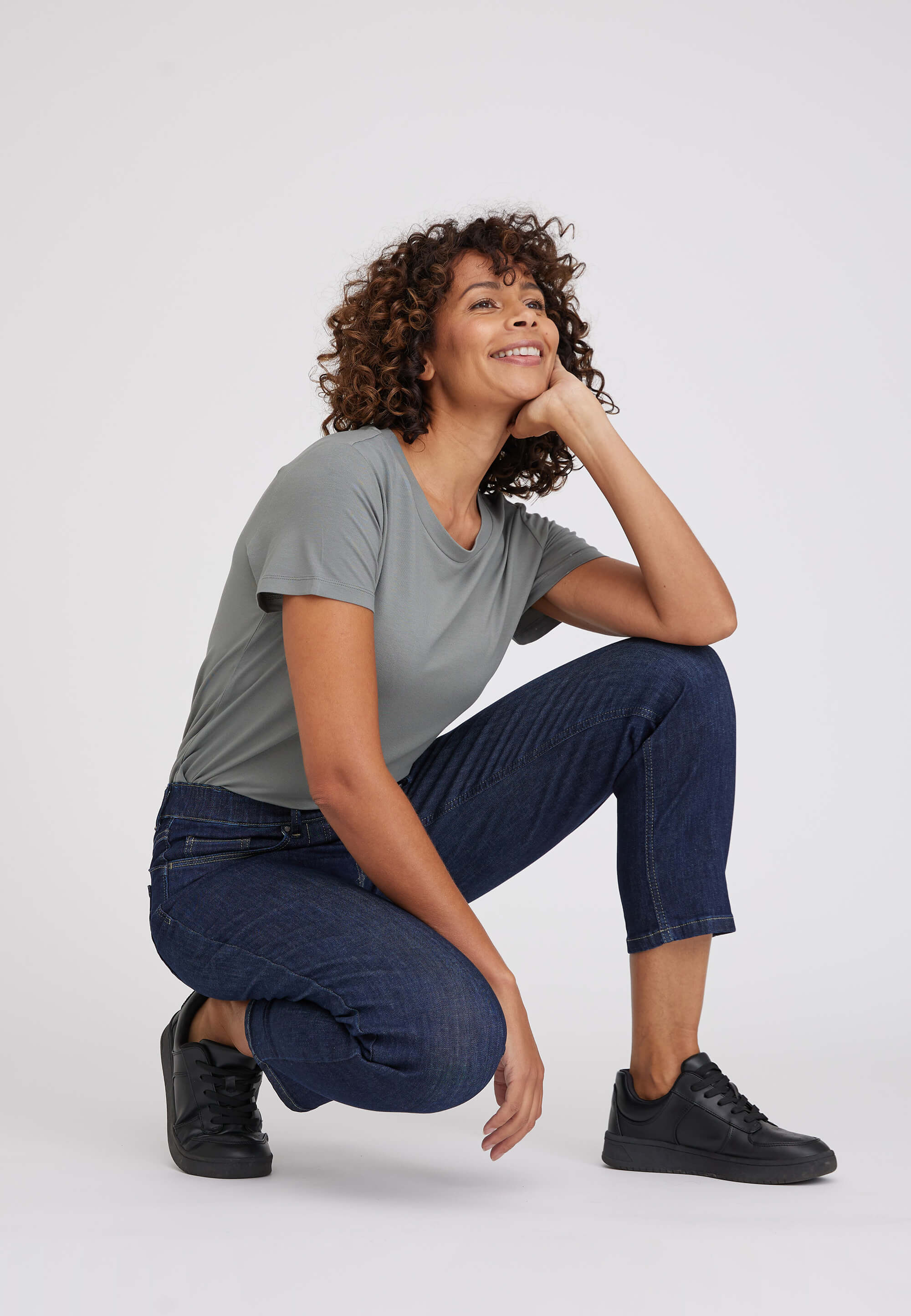 Hannah Regular - Extra Short Length - Dark Blue Denim - Image 7