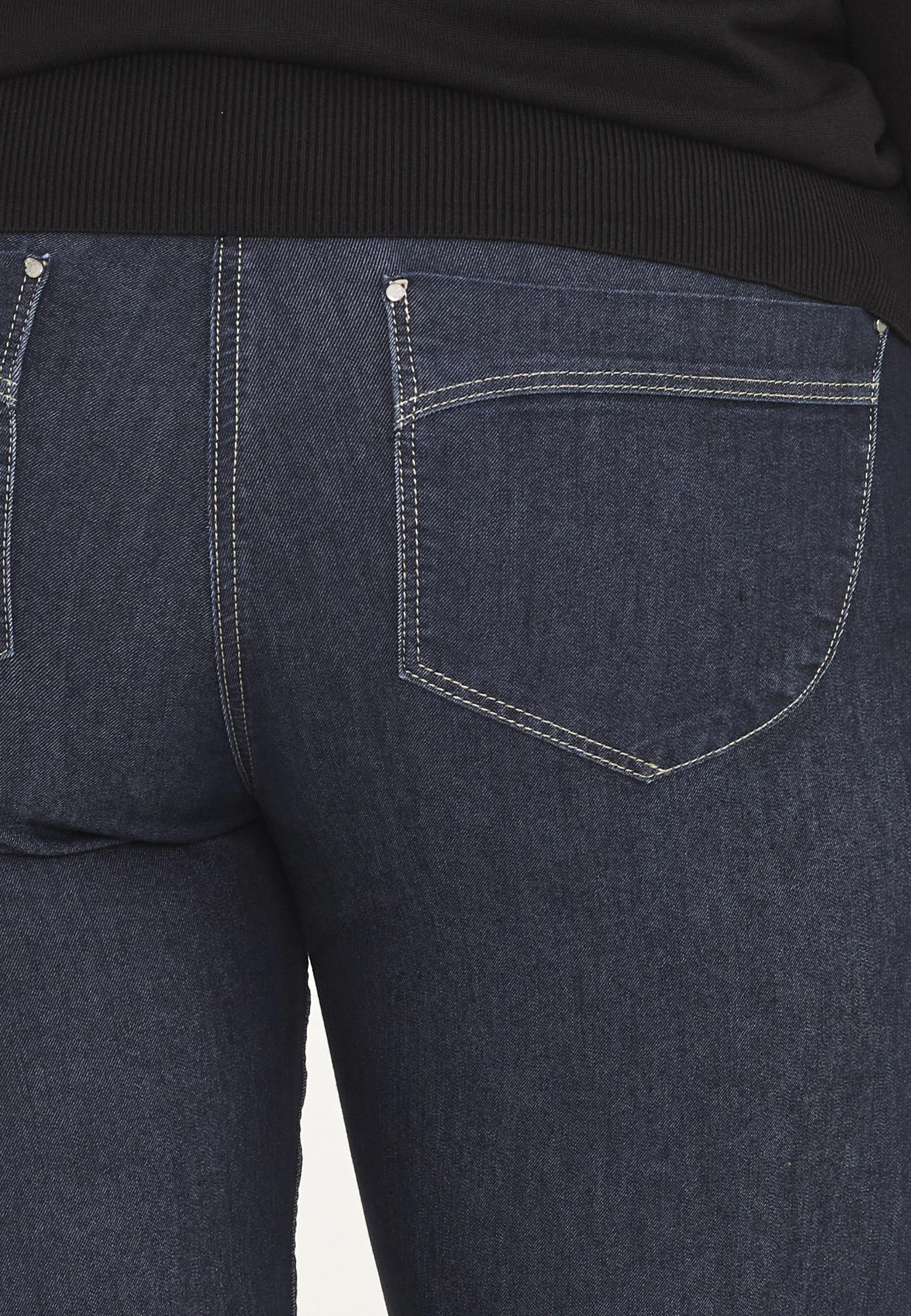 Amelia Straight - Medium Length - Dark Blue Denim - Image 5