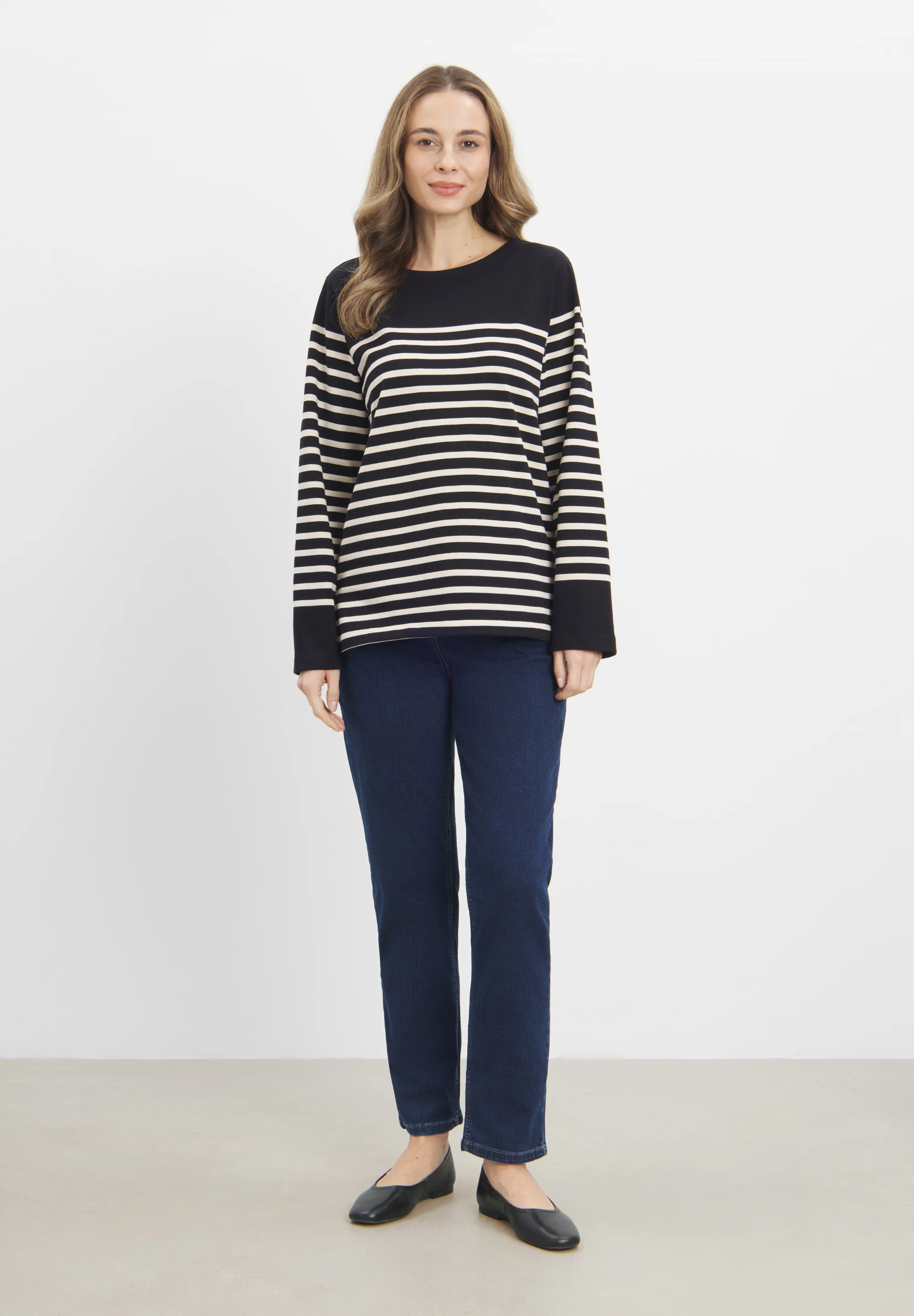 Gabrielle Breton Shirt LS - Black Birch Stripe