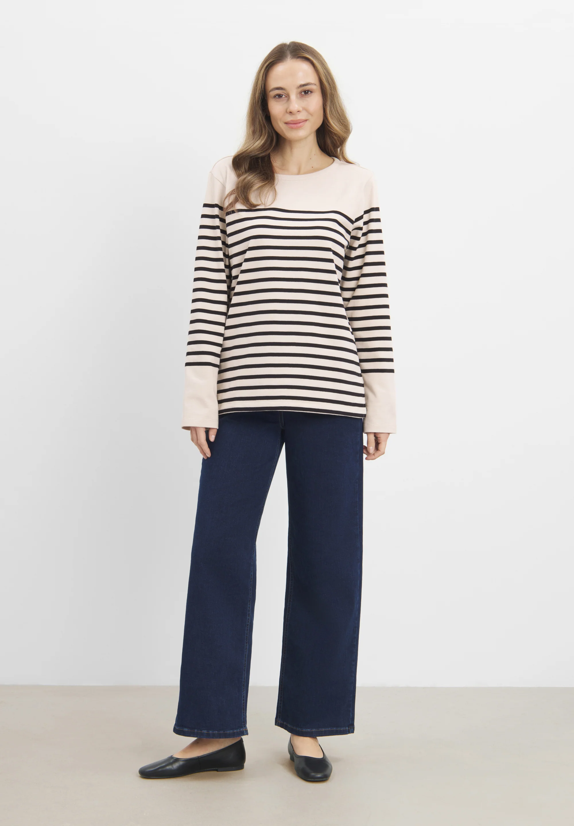 Gabrielle Breton Shirt LS - Black Birch Stripe