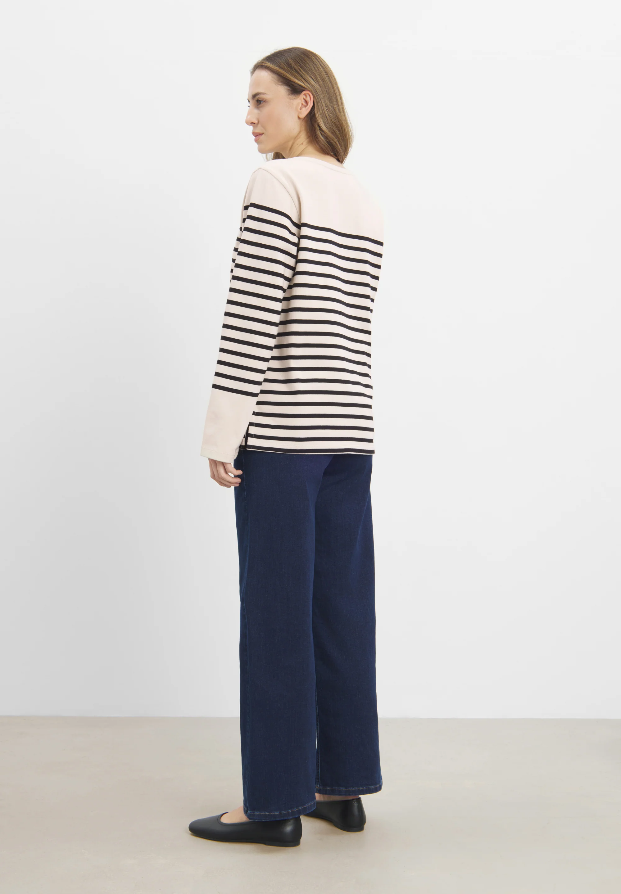 Gabrielle Breton Shirt LS - Black Birch Stripe - Image 2