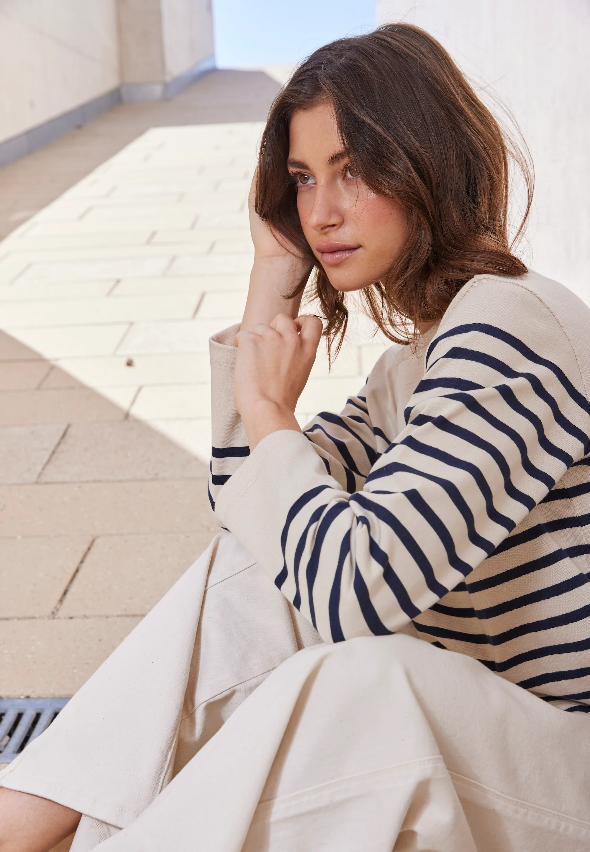 Gabrielle Breton Shirt LS - Black Birch Stripe - Image 8