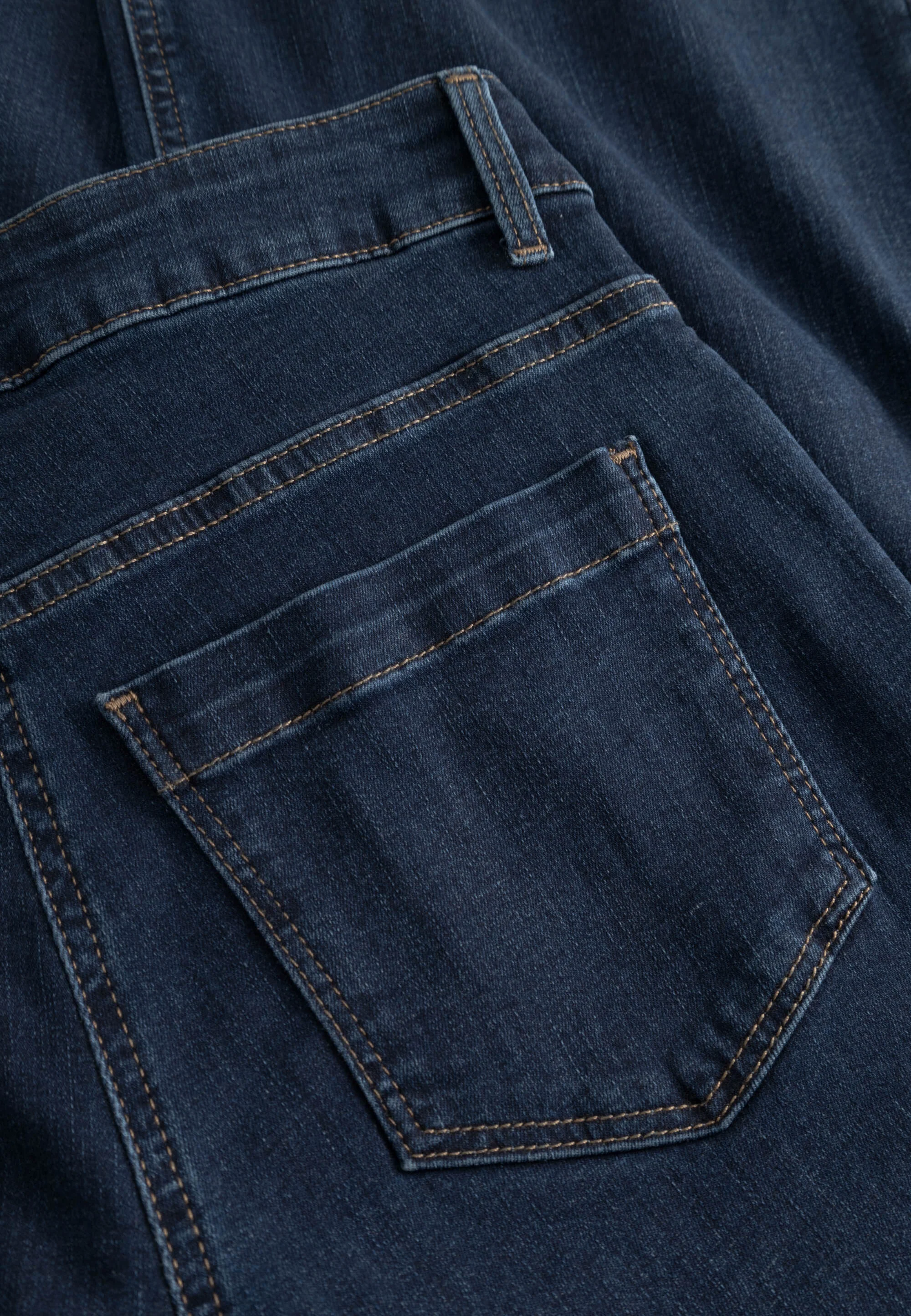 Carol Loose - Medium Length - Dark Blue Denim - Image 7