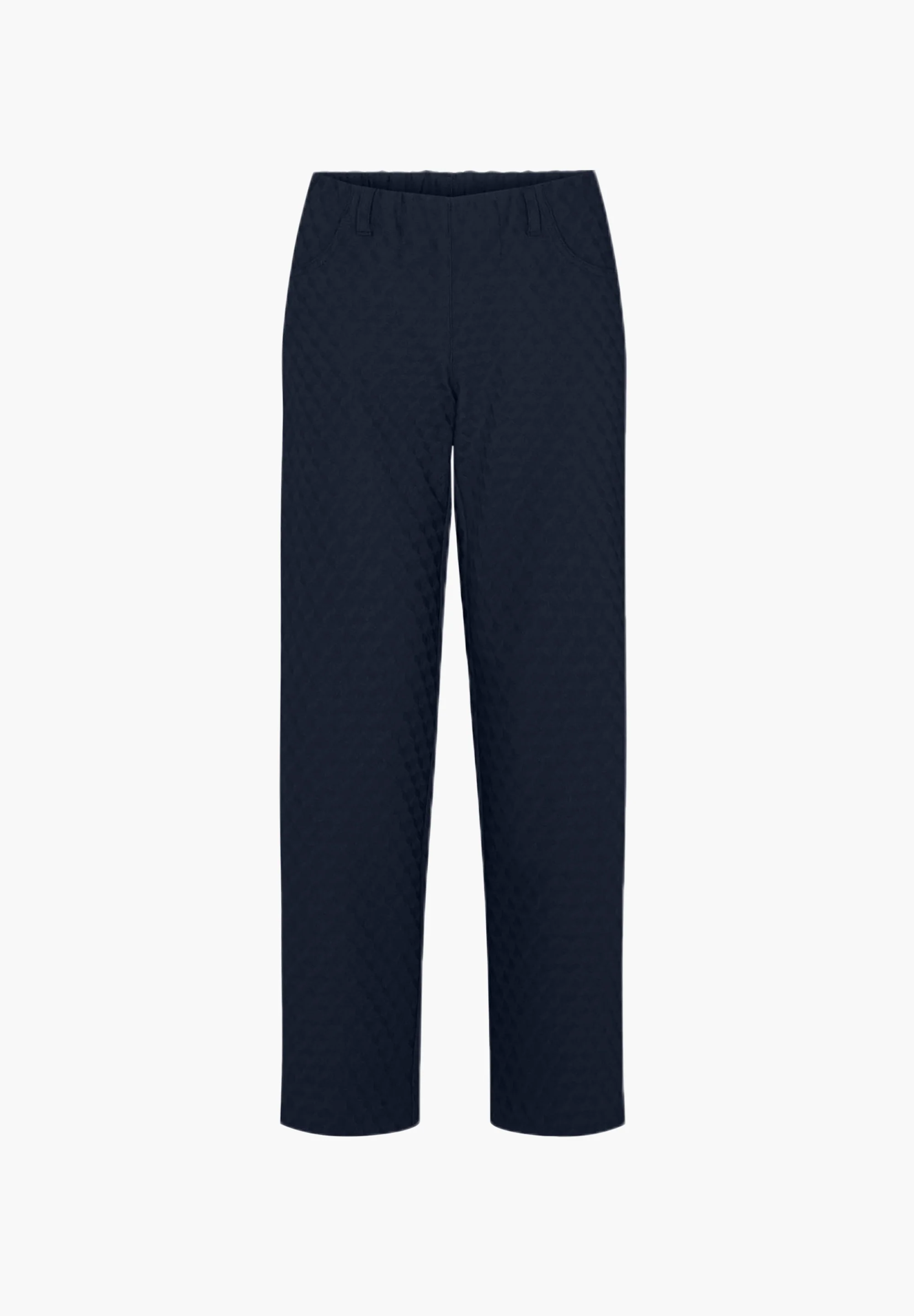 Tracy Straight - Medium Length - Navy Jacquard - Image 2