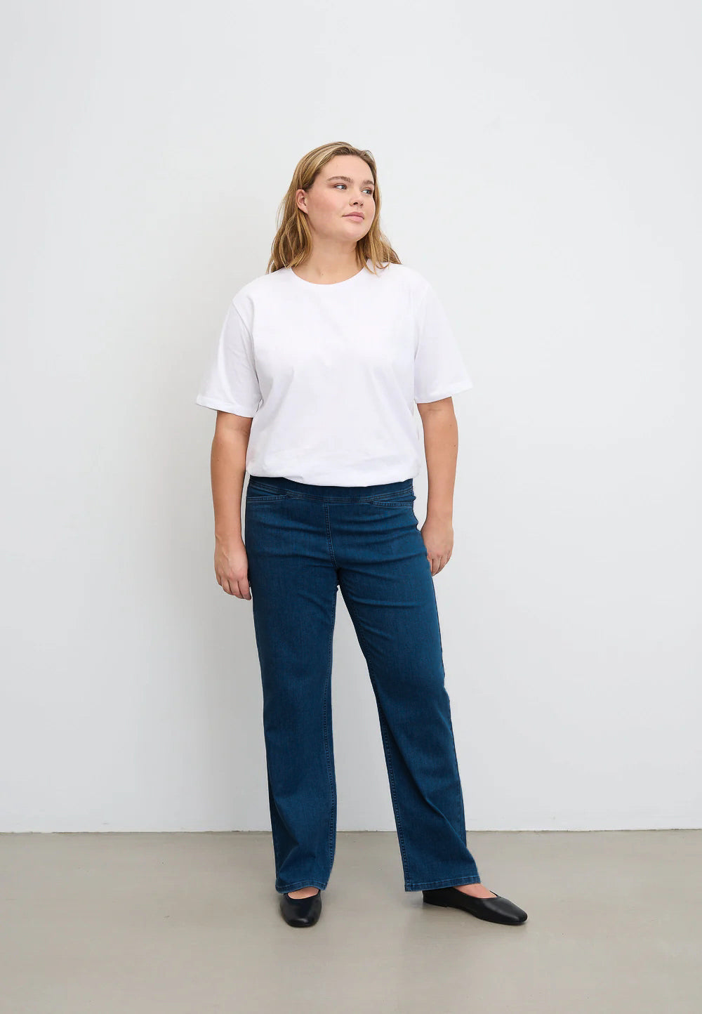Thea Straight - Long Length - Blue Denim - Image 3