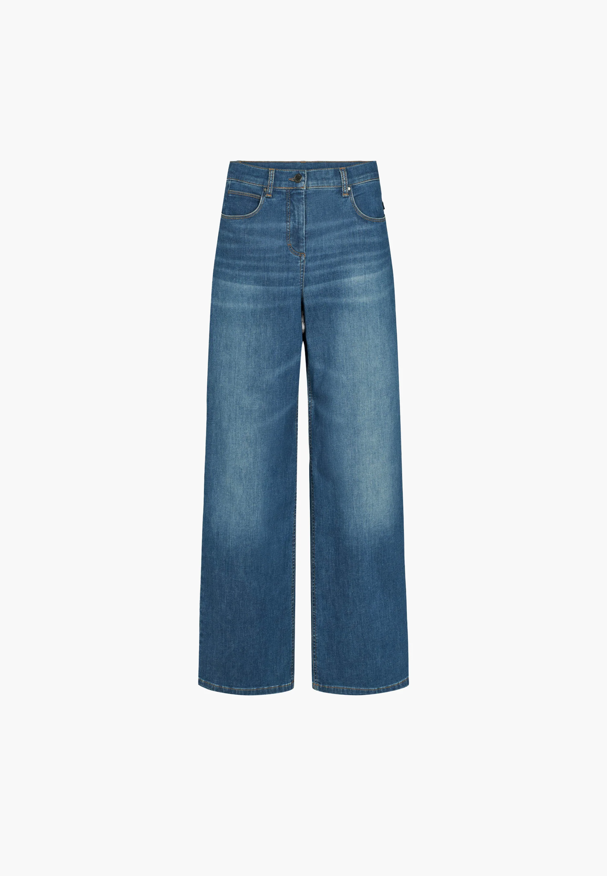 Carol Loose - Long Length - Washed Blue Denim - Image 2