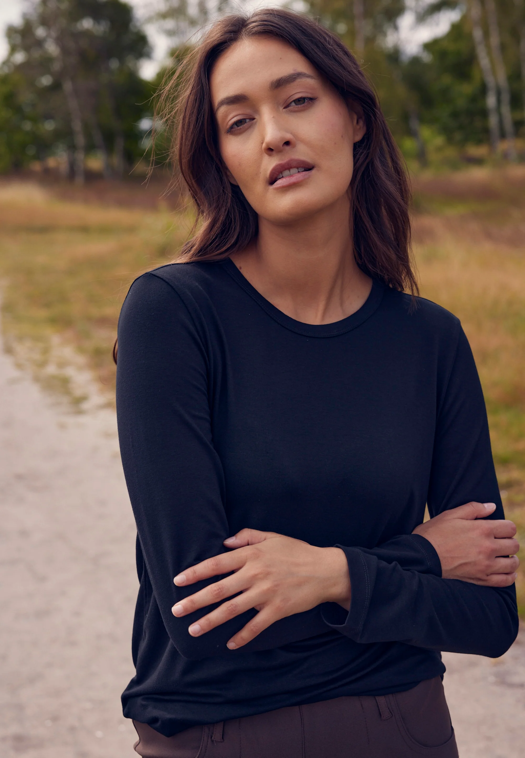 Amanda T-Shirt - Long Sleeve - Black - Image 4