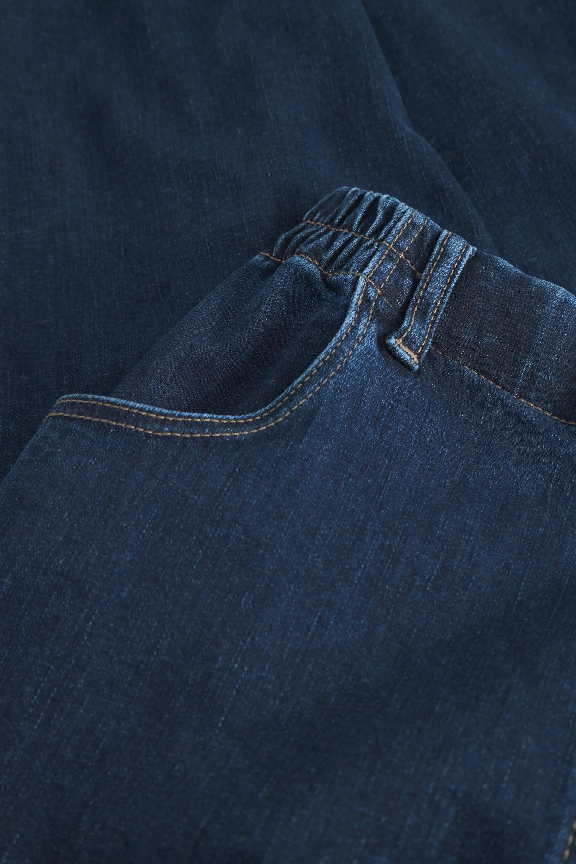 Ellie Relaxed - Short Length - Dark Blue Denim - Image 3