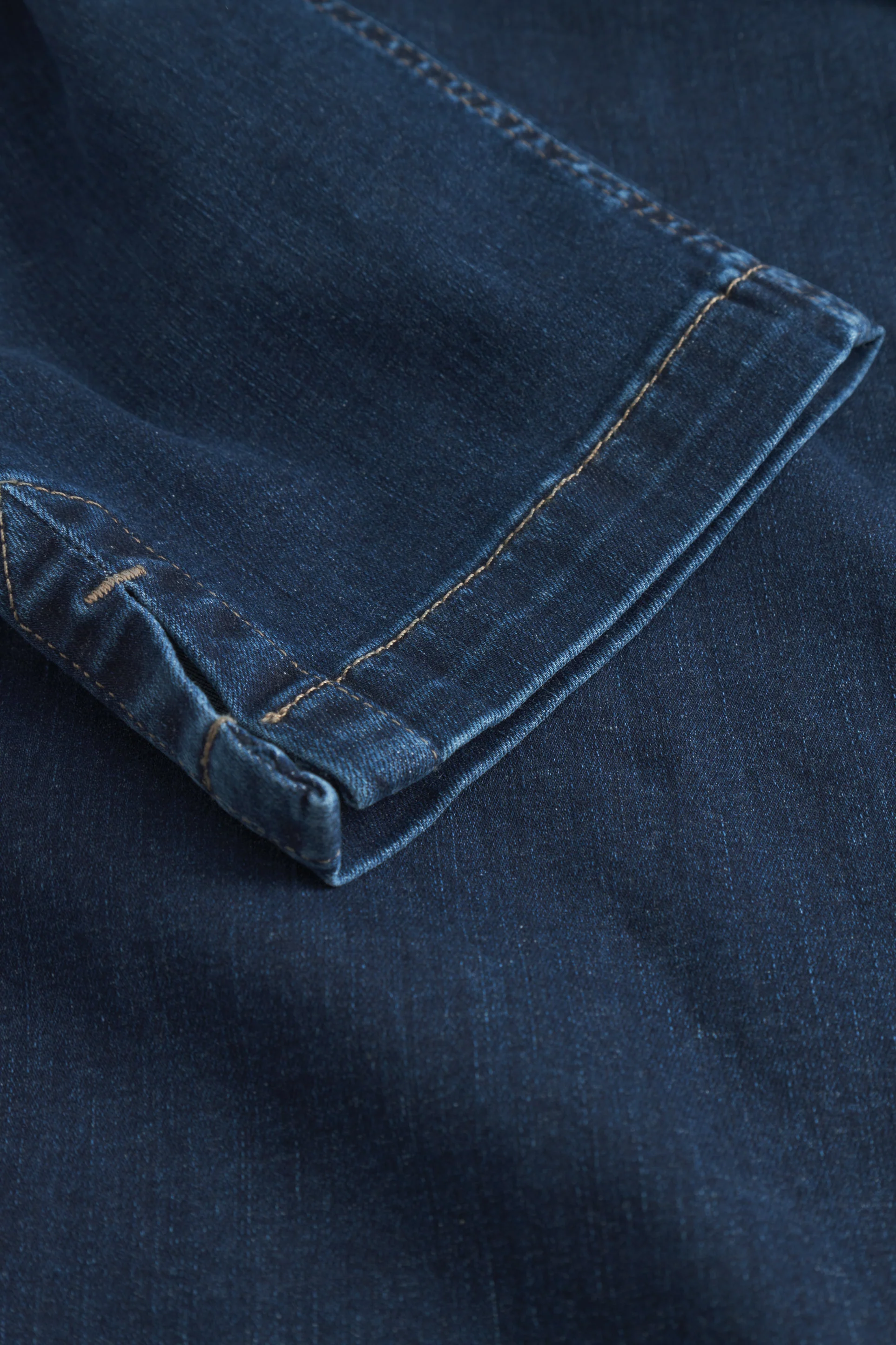 Ellie Relaxed - Short Length - Dark Blue Denim - Image 5