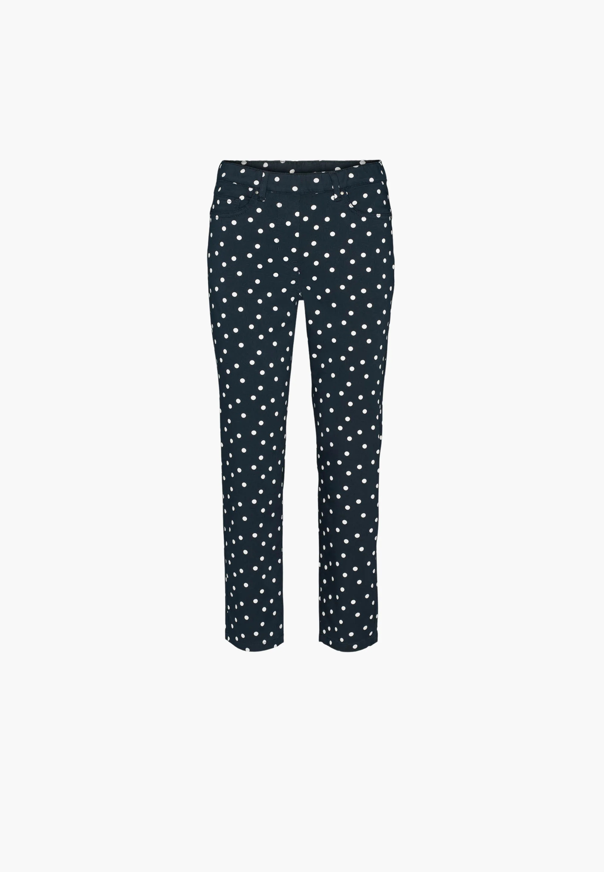 Hannah Regular - Extra Short Length - Navy white dot