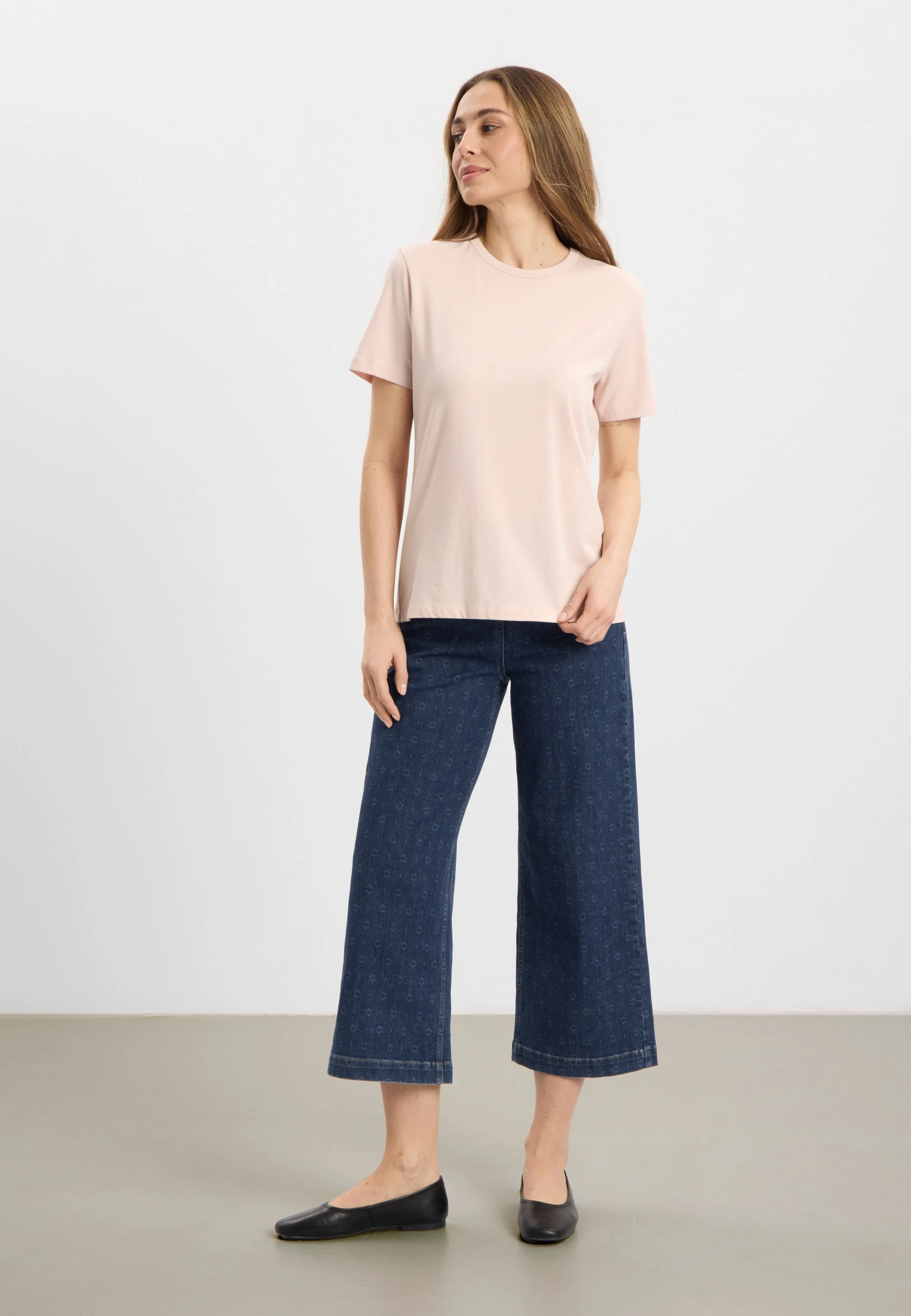 Donna Loose - Cropped - Blue sashiko