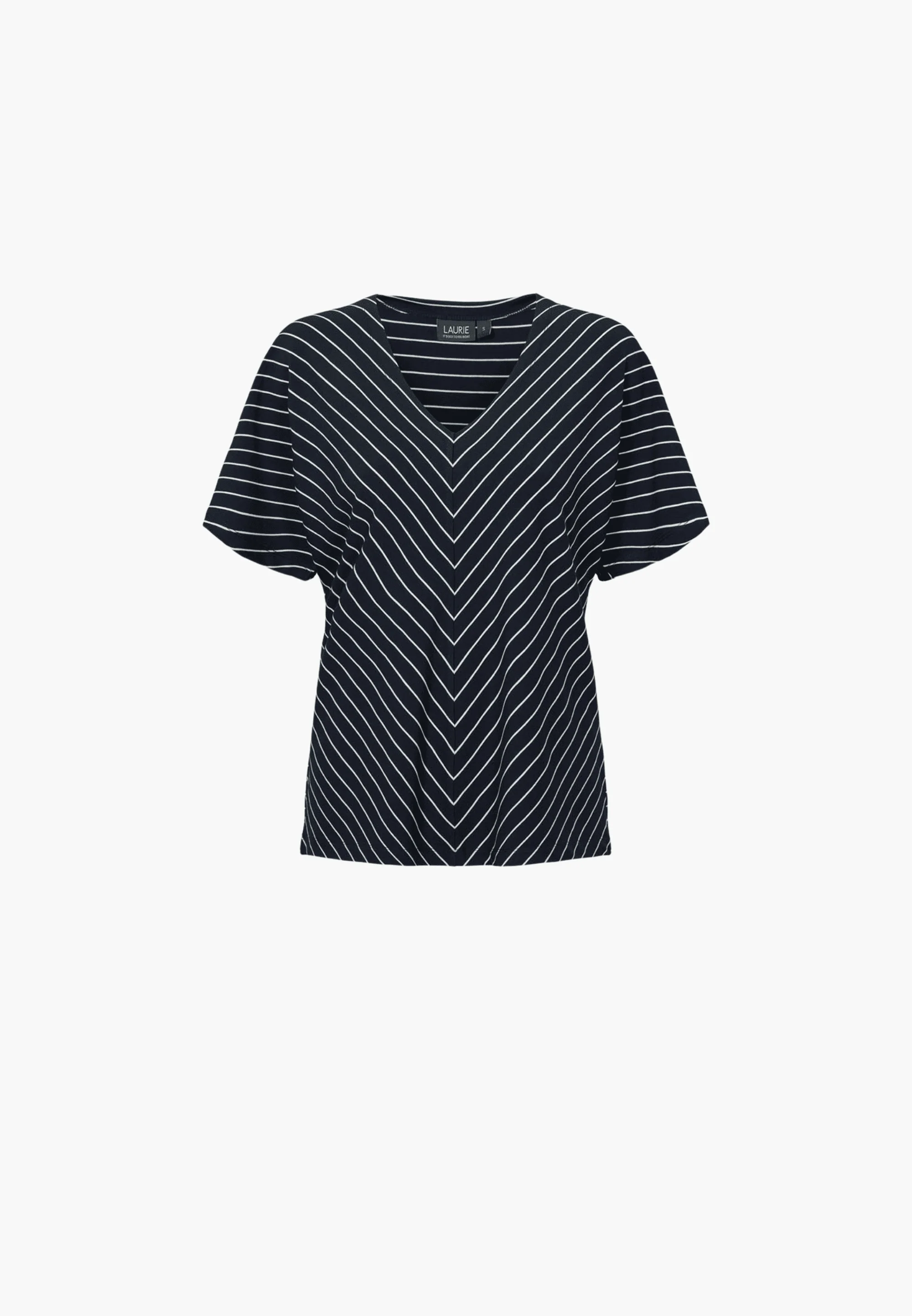 Ingrid Blouse SS - Navy Stripe - Image 4