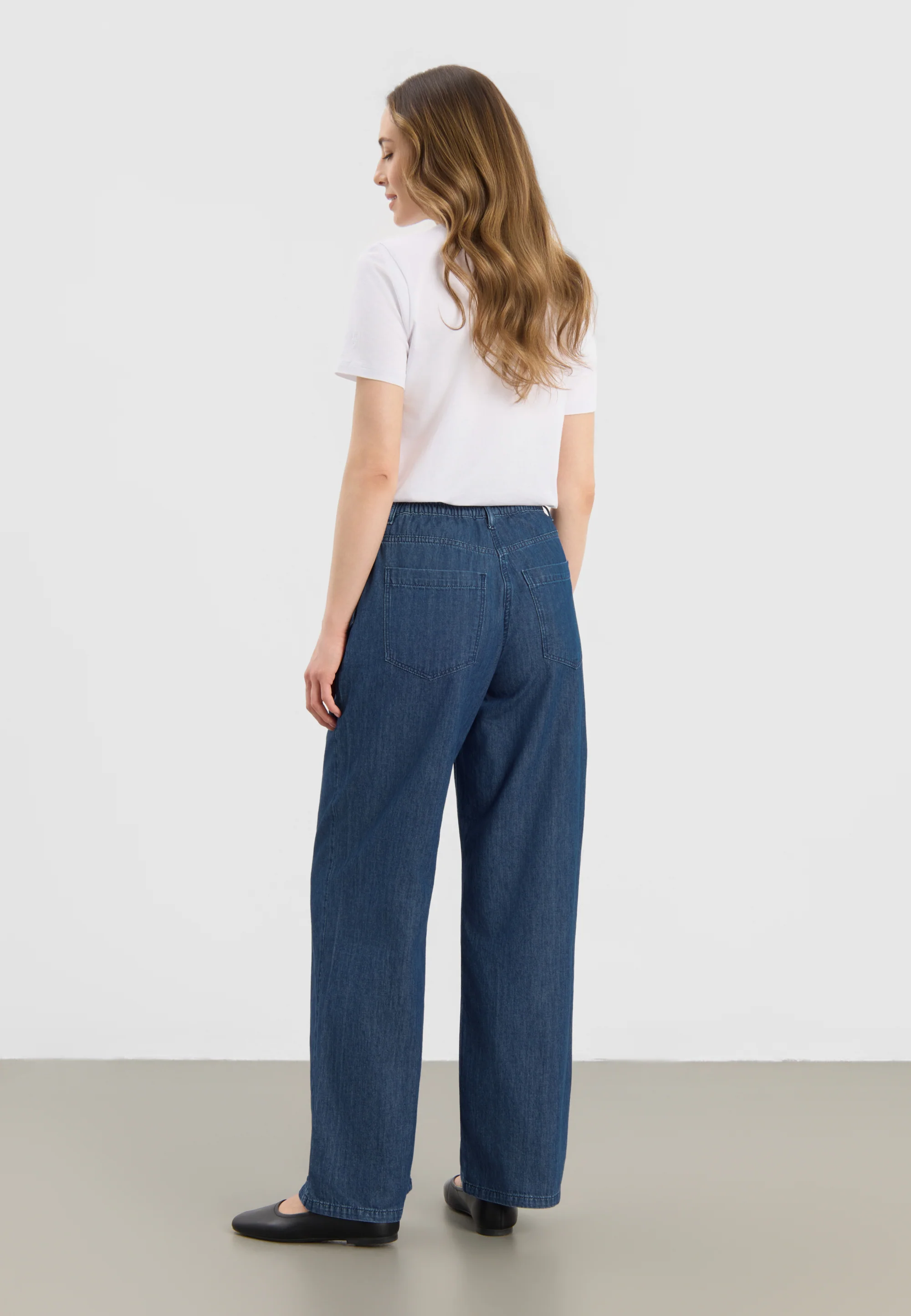 Charm Elastic Loose - Medium Length - Blue denim - Image 2