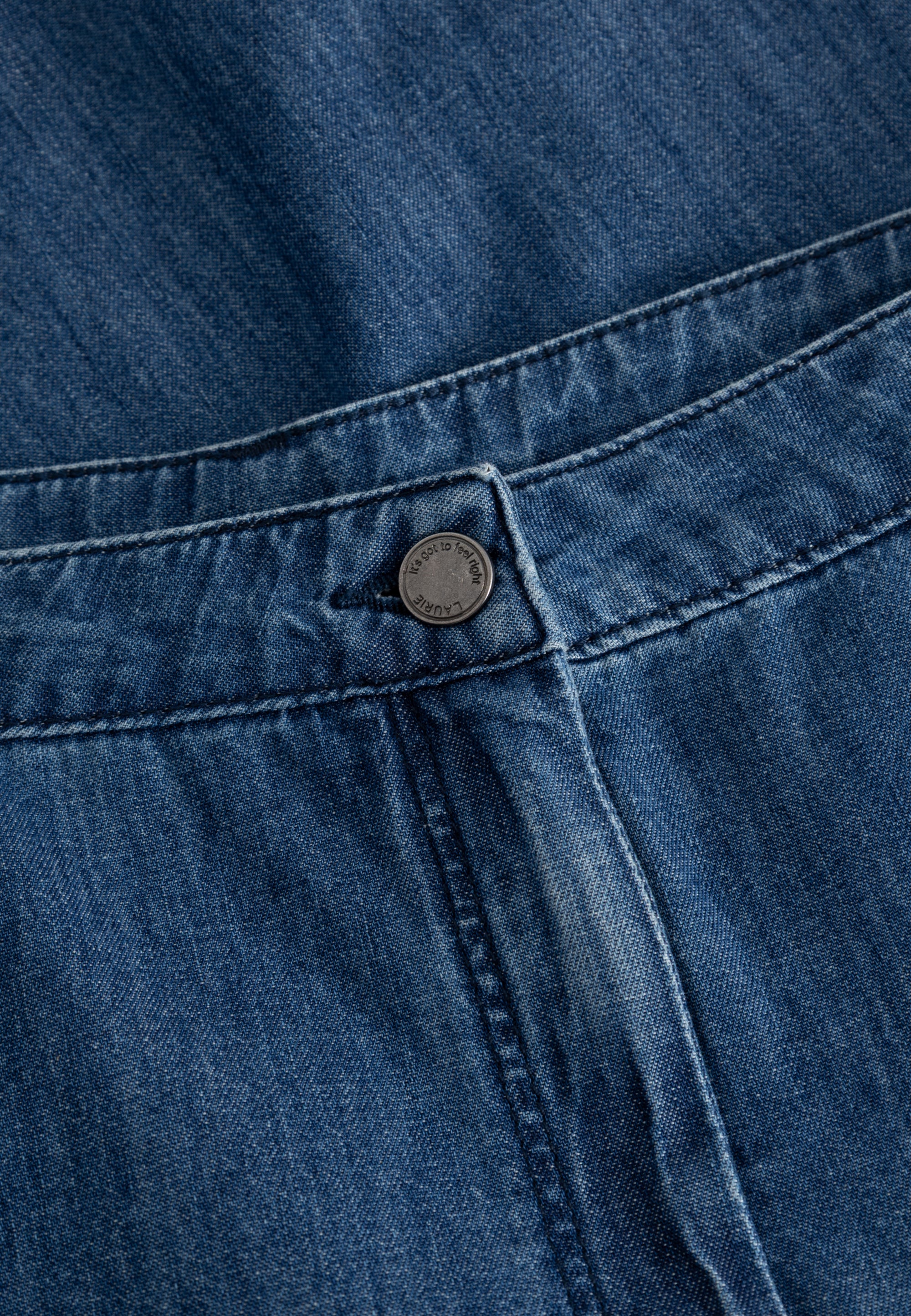 Charm Elastic Loose - Medium Length - Blue denim - Image 6