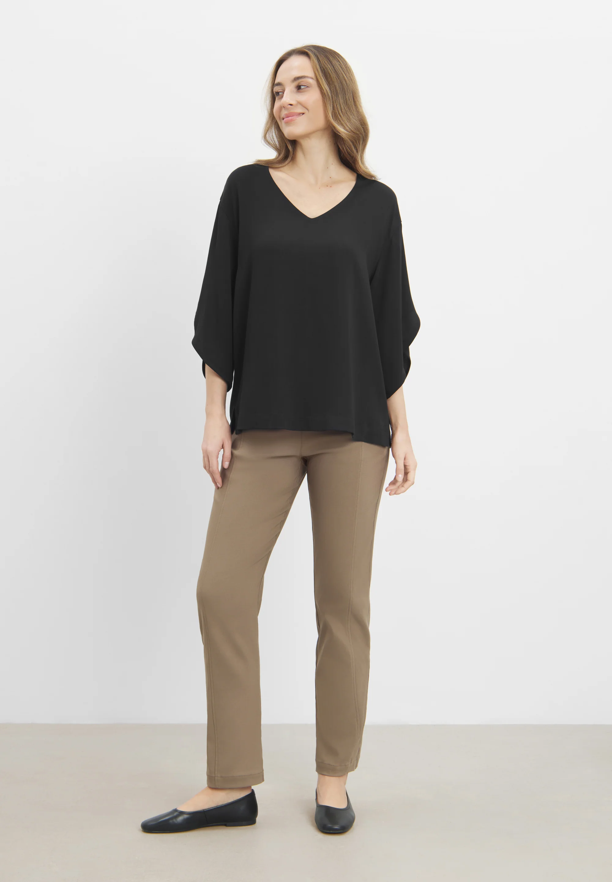 Nadine Blouse 3/4 sleeves - Black