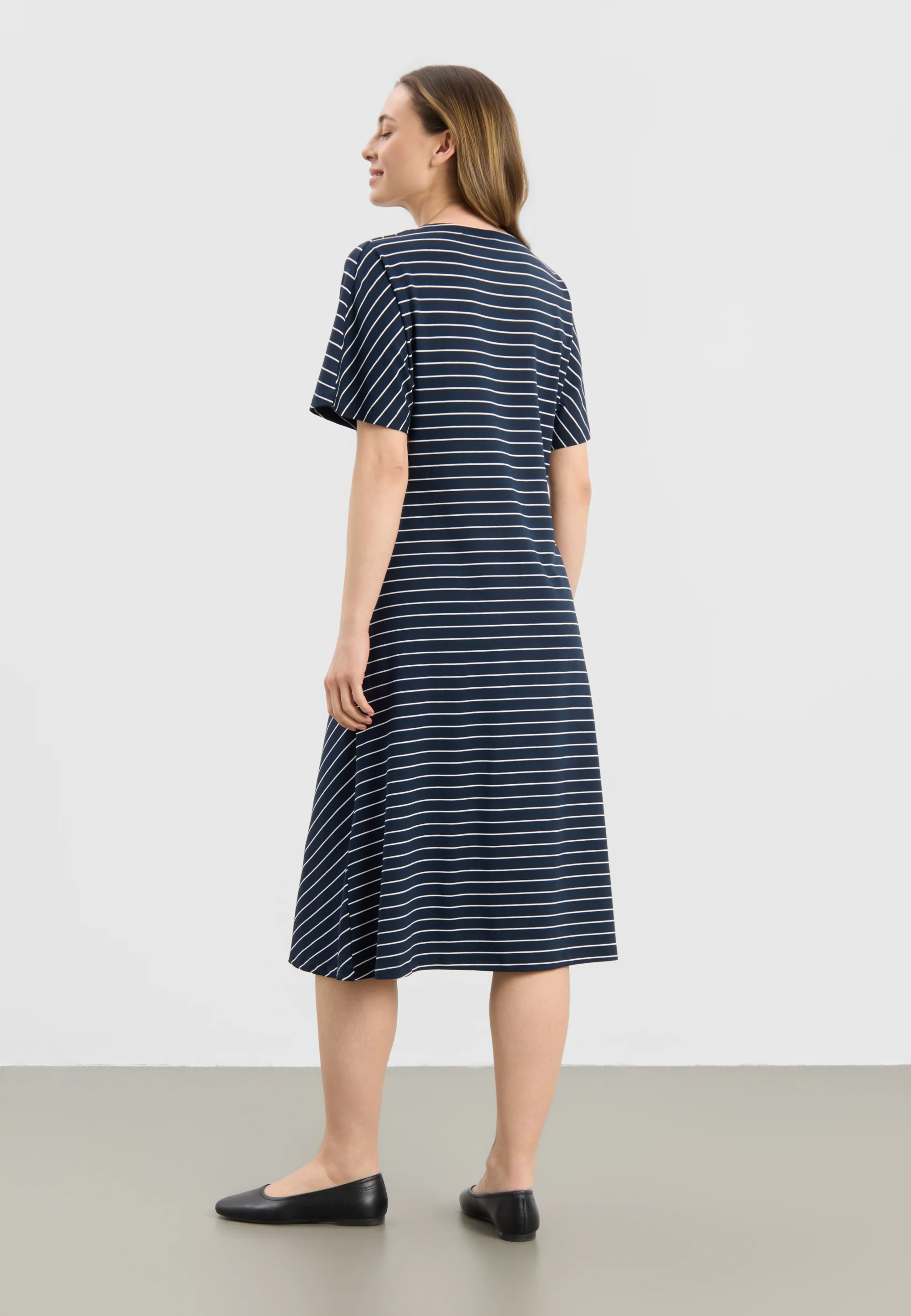 Ingrid Dress SS - Navy Stripe - Image 3