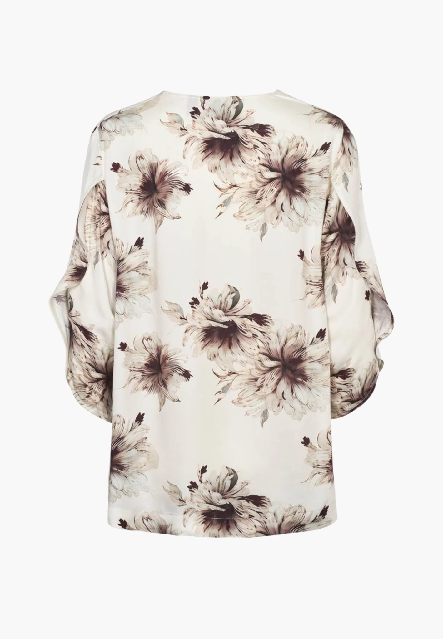 Nelly Blouse - 3/4 Sleeves - Bloom Plum Print - Image 4