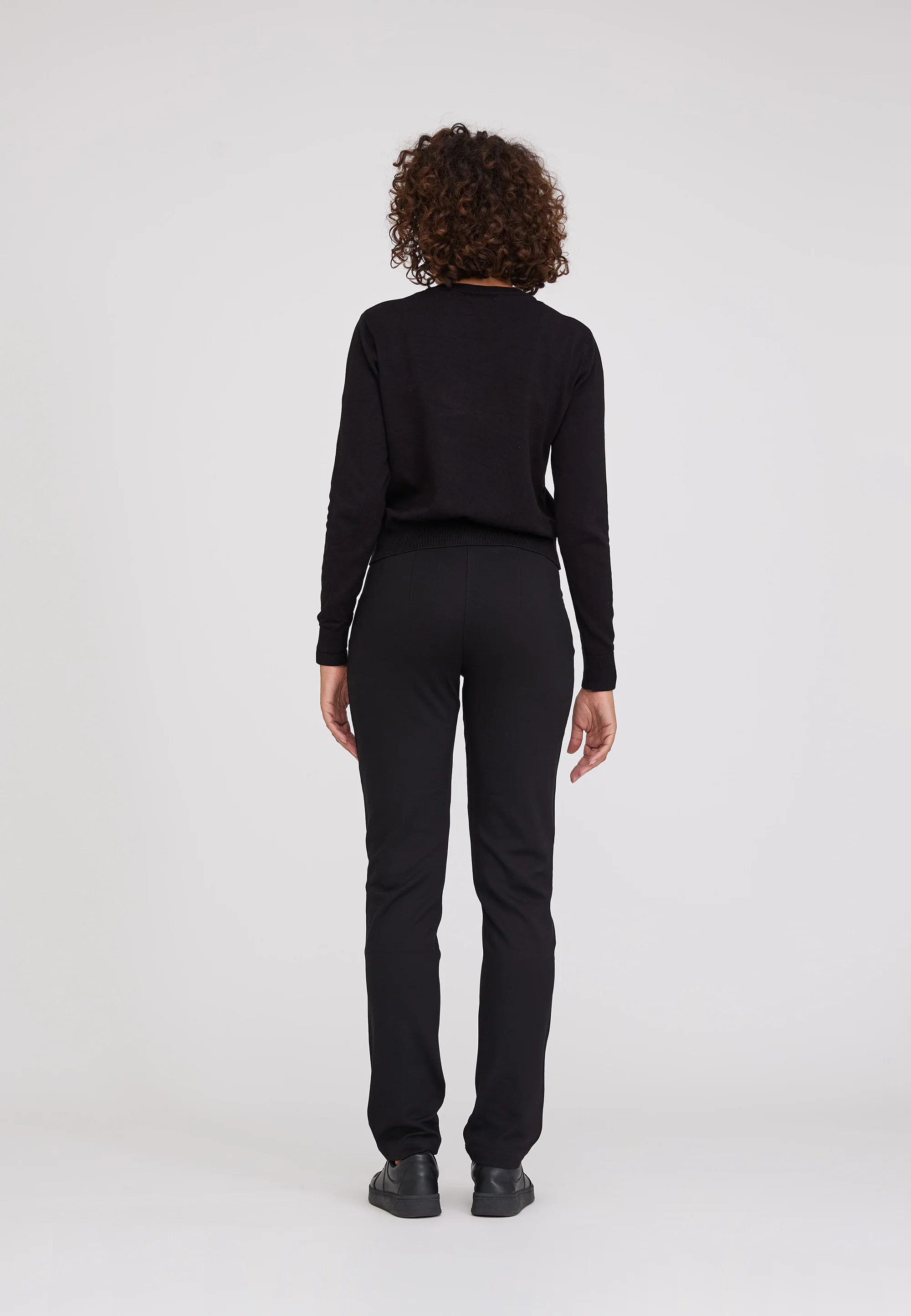 Kelly Regular Jersey - Medium Length - Black brushed - Image 3