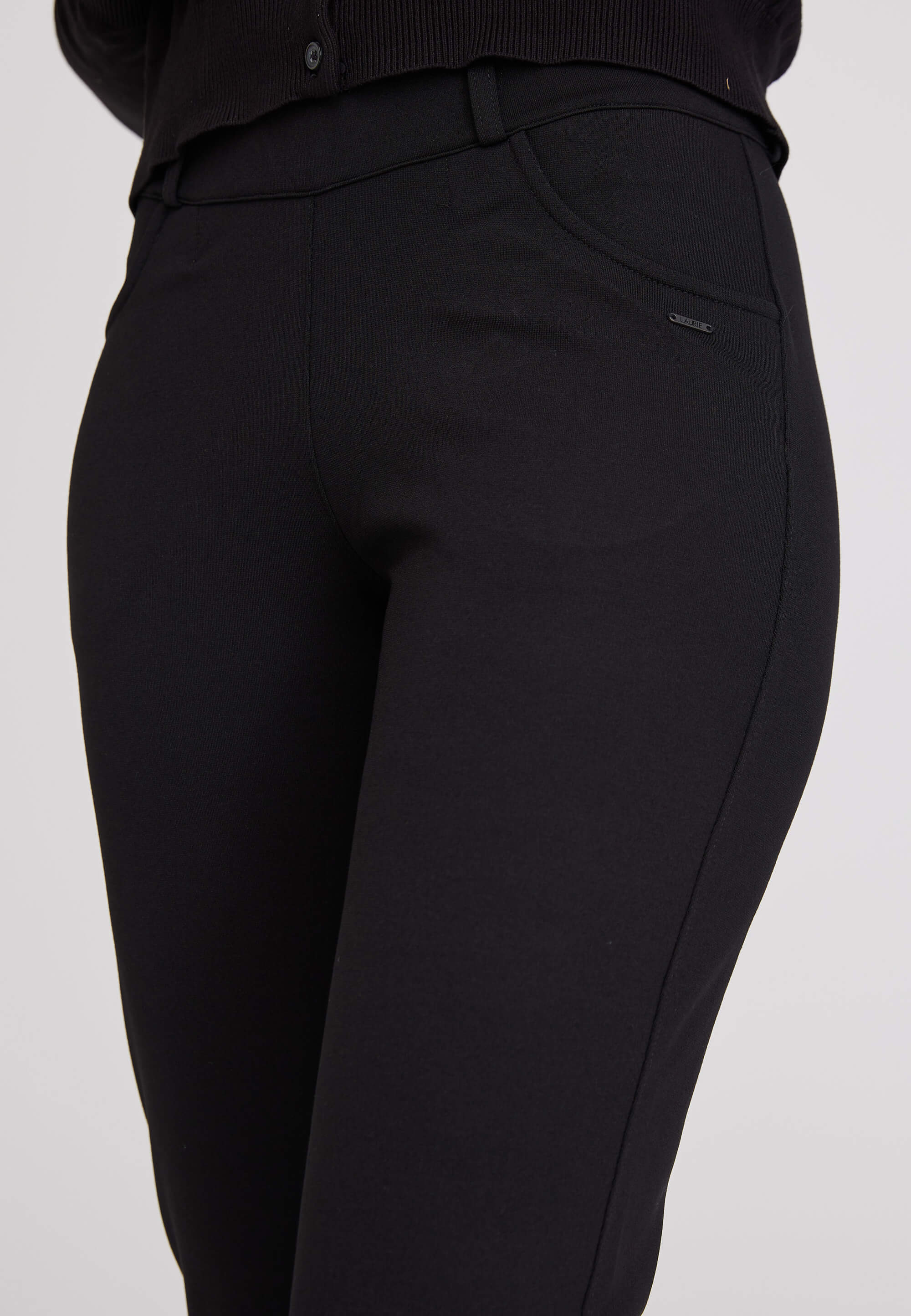 Kelly Regular Jersey - Medium Length - Black brushed - Image 4