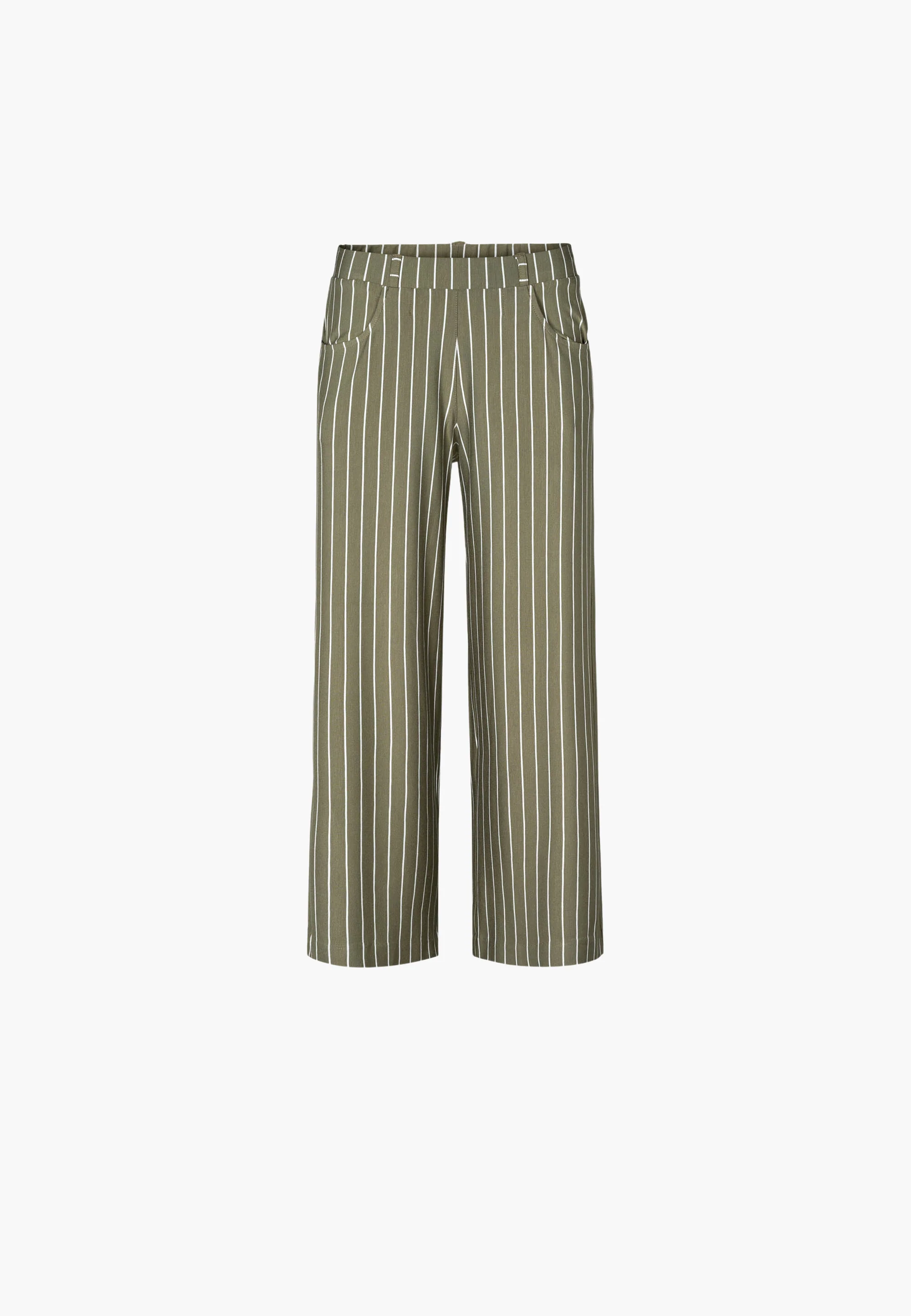 Donna Loose Jersey - Cropped - Khaki stripe - Image 3
