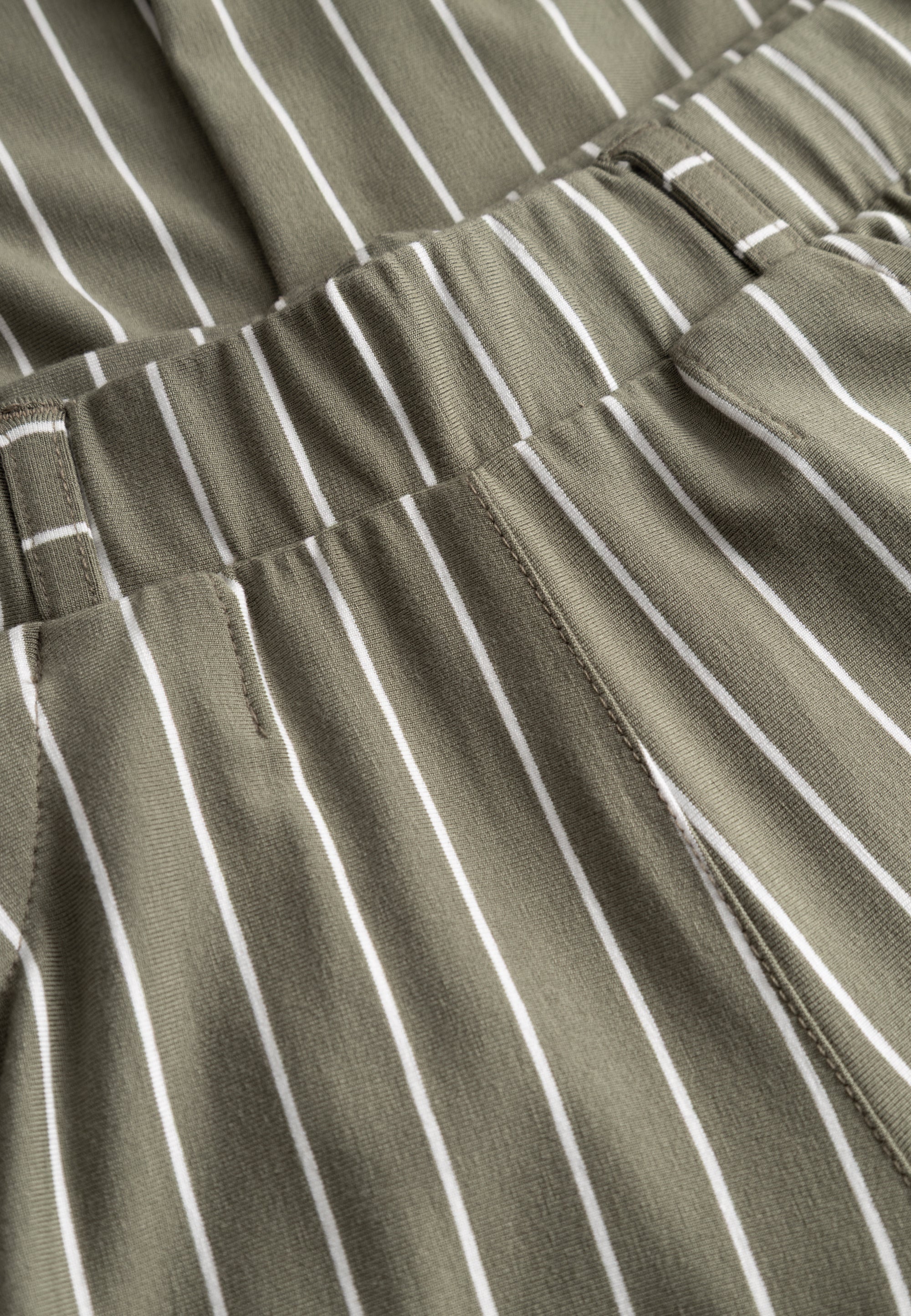 Donna Loose Jersey - Cropped - Khaki stripe - Image 5