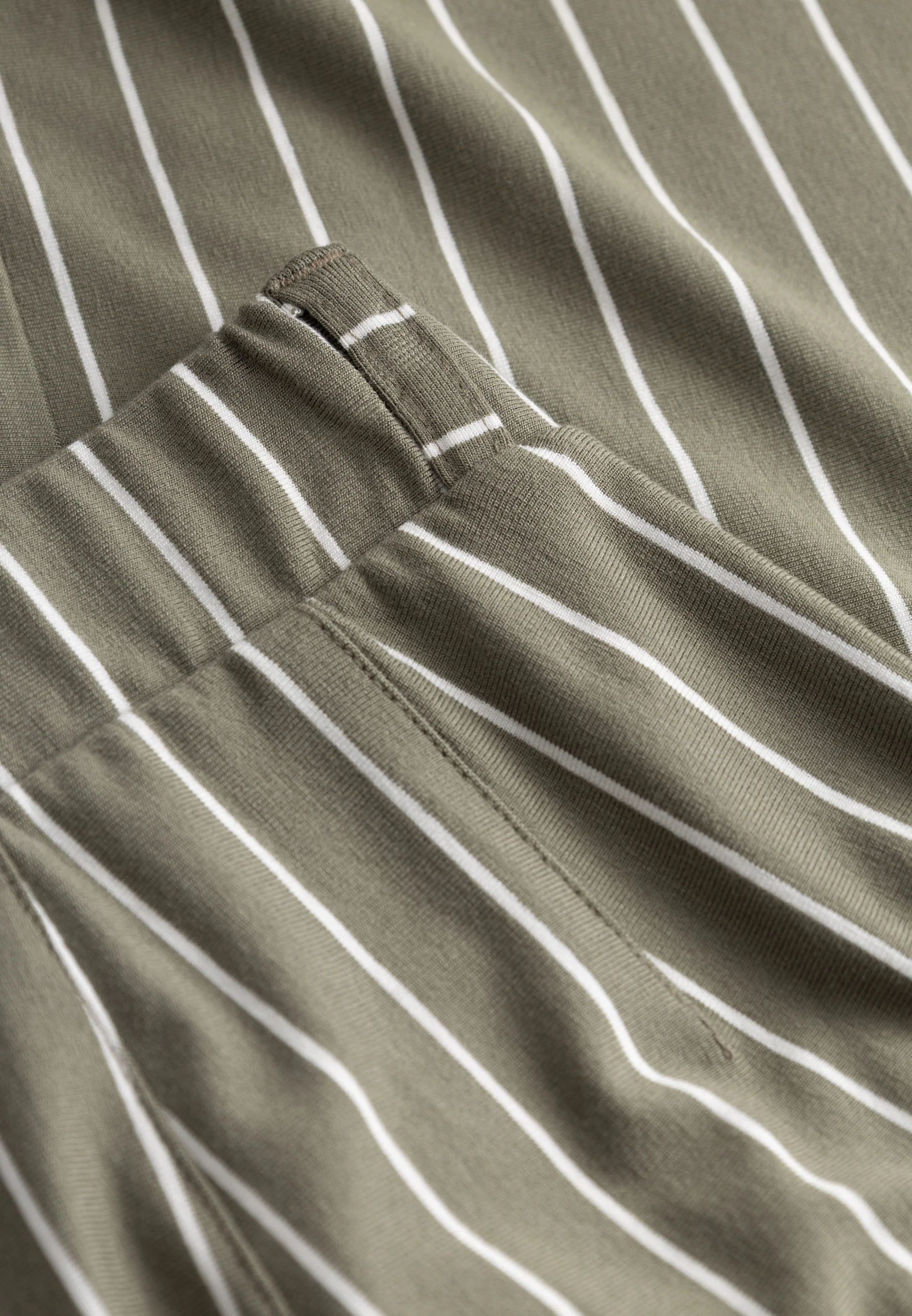 Donna Loose Jersey - Cropped - Khaki stripe - Image 7